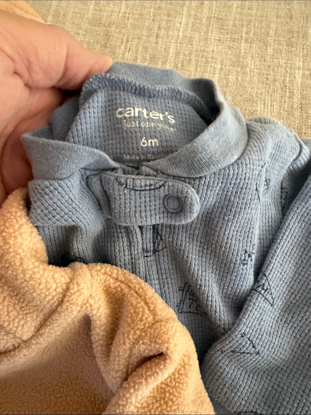 Baby boy bundle of 6 zip up onesies 6/9 month - Picture 6 of 16